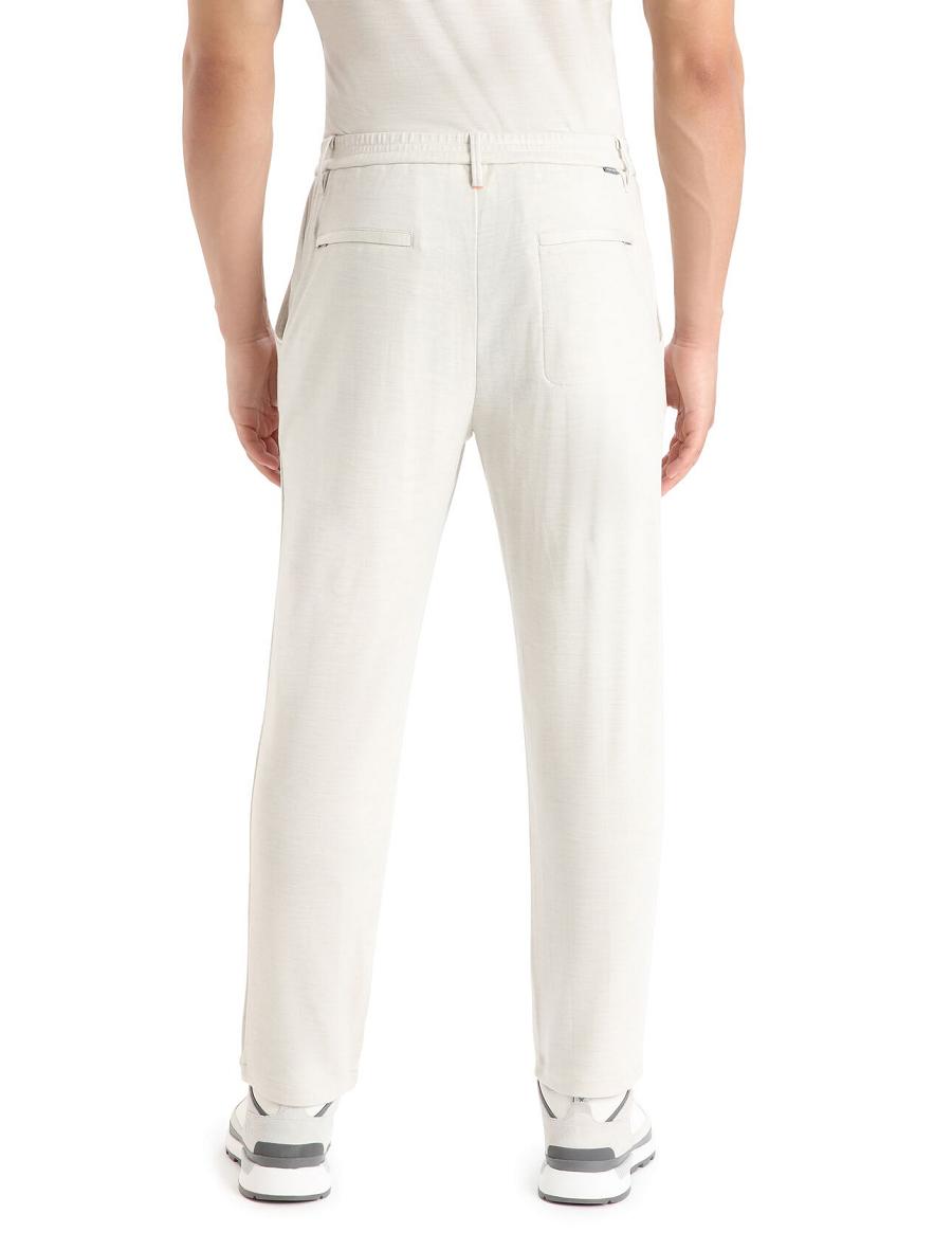 Pantalon Icebreaker MerinoFine™ Interlock Homme Blanche | FR 1118HAPK